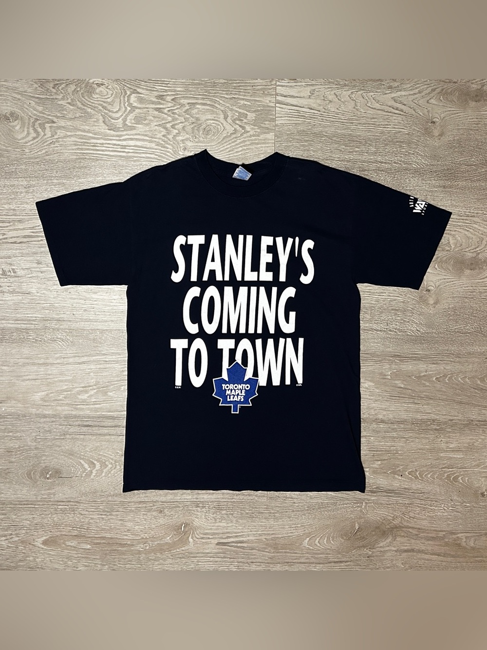 Vintage Toronto Maple Leafs 'Stanley's Coming to Town' Navy T-Shirt